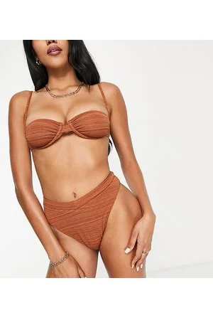 Rhythm Marle - Slip bikin a vita alta color ruggine