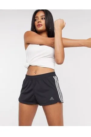 adidas Adidas Training - Pantaloncini neri con tre strisce laterali