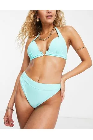 South Beach Top bikini allacciato al collo color menta