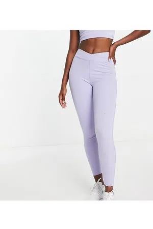 VAI21 Leggings lilla con vita a V in coordinato