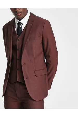 ASOS Giacca da abito Oxford elegante skinny bruciato