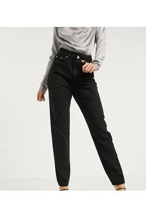 Missguided Riot - Mom jeans a vita alta in denim neri - BLACK