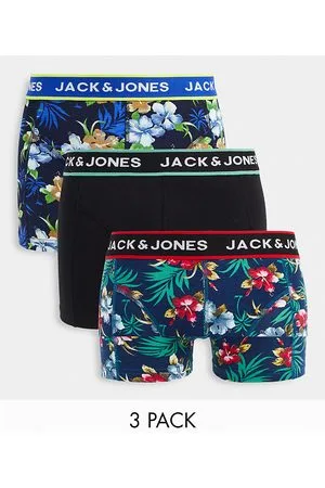 JACK & JONES Confezione di 3 paia di boxer aderenti a fiori