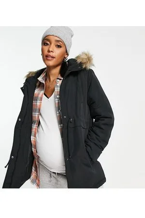 Mama;licious Mamalicious Maternity - Cappotto stile parka - BLACK