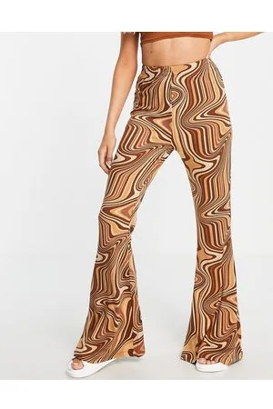Urban Threads Pantaloni a zampa con stampa astratta