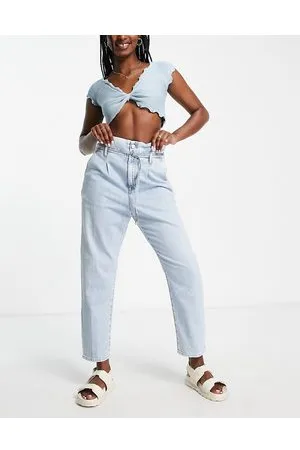 Replay Jeans dritti azzurri a vita alta