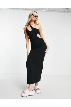 Weekday Vestito midi monospalla con cut-out