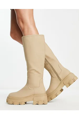 ASOS Carla - Stivali bassi color cappuccino con scuola spessa