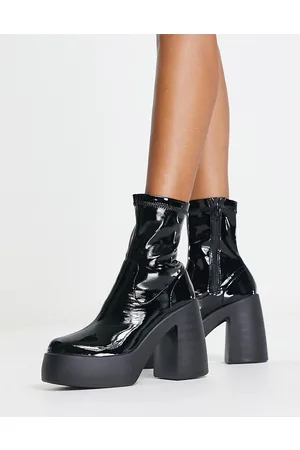ASOS Ember - Stivaletti a calza lucido con tacco alto