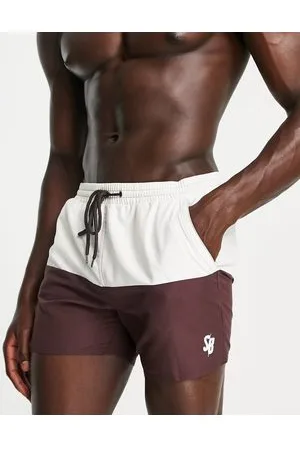 South Beach Pantaloncini da bagno e color crema color block