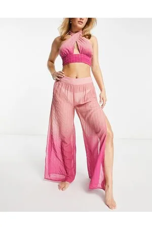River Island Pantaloni palazzo da mare vivace sfumato con paillettes