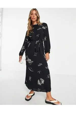 Whistles Kati - Vestito midi con stampa stile oroscopo