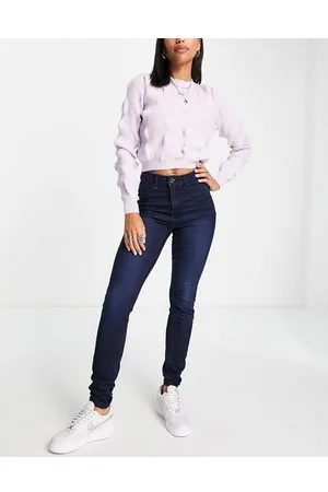 Noisy May Callie - Jeans skinny a vita alta scuro