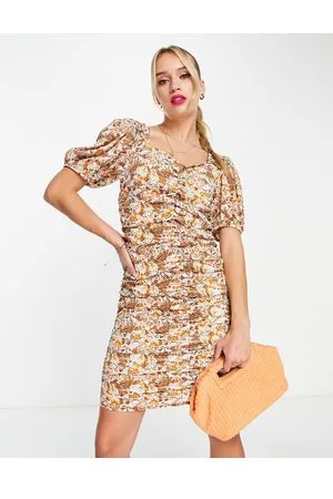 VERO MODA Vestito corto arricciato a fiori
