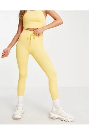 Love & Other Things Leggings da palestra color mango a coste