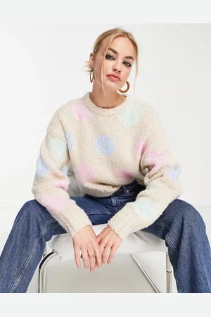 & OTHER STORIES Maglione di lana beige a pois multicolore