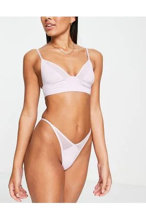 ASOS Essie - Perizoma viola in microfibra e rete