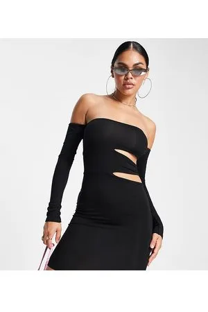AsYou Vestito corto a fascia con maniche e cut-out