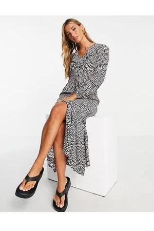 Whistles Vestito midi con stampa a cuori astratta