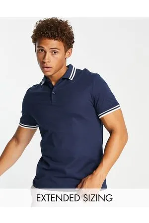 ASOS Polo in piqué con bordi a contrasto