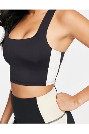South Beach Crop top con profili a contrasto
