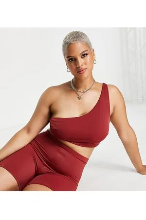 ASOS ASOS DESIGN Curve - Top bikini monospalla color ruggine