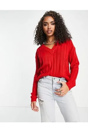 Brave Soul Martha - Maglione a coste con scollo a V
