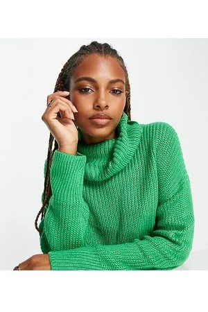 ONLY Esclusiva - Maglione taglio lungo acceso con collo alto