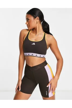 adidas Adidas Training - Techfit - Reggiseno sportivo a sostegno medio colorblock , arancione e viola