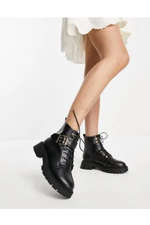 ASOS April - Scarponcini da trekking stringati neri