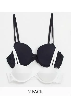 Dorina Lila - Confezione da 2 reggiseni t-shirt bra in cotone nero e bianco - MULTI