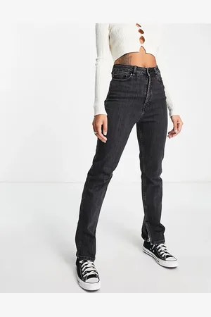 Wåven Jeans slim a vita alta con spacco sul fondo vintage