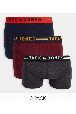 JACK & JONES Confezione da 3 boxer aderenti con fascia in vita a contrasto