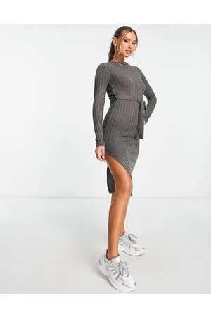 Brave Soul Eddie - Vestito in maglia con spacco scuro