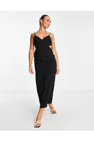 Topshop Vestito midi con fascette sottili