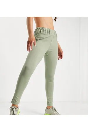 Missguided Leggings con ampia fascia in vita kaki in coordinato
