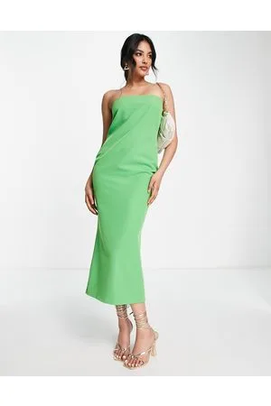 Pretty Lavish Vestito a fascia al polpaccio aperto dietro