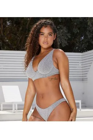 Wolf & Whistle Esclusiva x Malaika Terry Coppe Grandi - Top bikini con ferretto