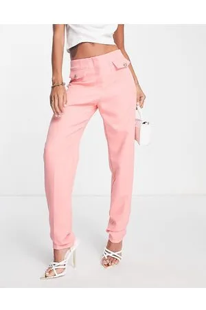 River Island Pantaloni a sigaretta con bottoni in coordinato