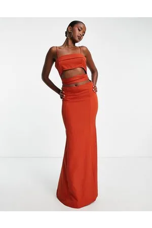 Trendyol Vestito lungo con cut-out e allacciatura in vita