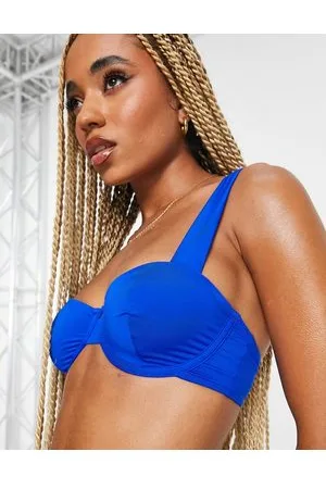 ASOS Mix and Match - Top bikini con ferretto cobalto