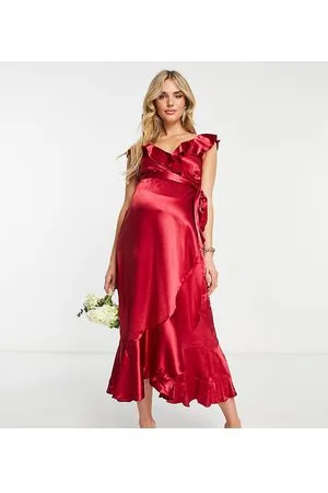Little Mistress Vestito avvolgente autunnale con volant