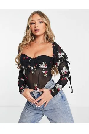 ASOS Body ricamato premium con maniche voluminose