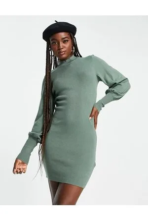 VERO MODA Vestito maglione corto con maniche voluminose