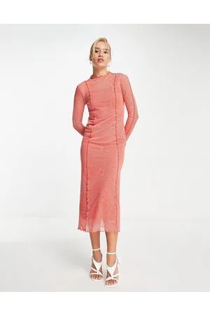 & OTHER STORIES Vestito midi in rete con cut-out stampa ondulata
