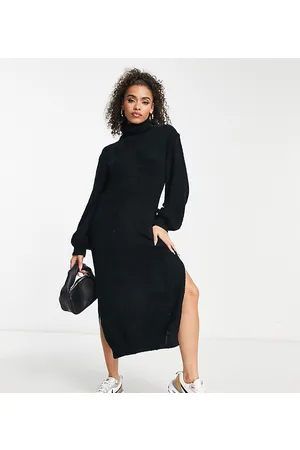 Missguided Vestito maglia con spacco laterale