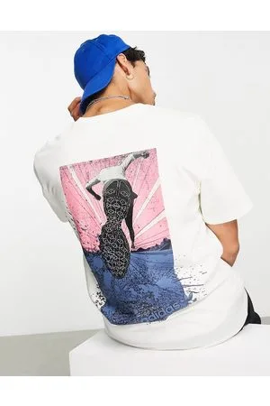 adidas Adventure - T-shirt sporco con stampa di corridore sul retro