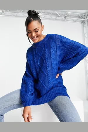 Brave Soul Tokyo - Maglione oversize lavorato a trecce elettrico