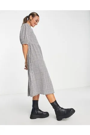 Monki Vestito midi a quadri