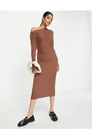 River Island Vestito midi con spalle scoperte
